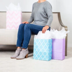 Hallmark 12.5" 12-Pack Assorted Kraft Paper Gift Bags -Hallmark Sales Store 12.5 Prints and Solids 12Pack Assorted Gift Bags 5EGB6049 02