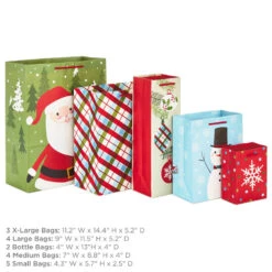 Hallmark Assorted Sizes And Designs 18-Pack Christmas Gift Bags 12 Hallmark Assorted Sizes And Designs 18-Pack Christmas Gift Bags -Hallmark Sales Store 18 Assorted Sizes and Designs Christmas Gift Bags 5XGB1409 03