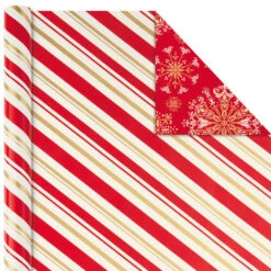Hallmark Red And Gold 3-Pack Reversible Christmas Wrapping Paper, 120 Sq. Ft. 12 Hallmark Red And Gold 3-Pack Reversible Christmas Wrapping Paper, 120 Sq. Ft. -Hallmark Sales Store 3Pack Red and Gold Reversible Christmas Wrapping Paper 5JXW1029 05
