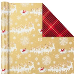 Hallmark Red And Gold 3-Pack Reversible Christmas Wrapping Paper, 120 Sq. Ft. 13 Hallmark Red And Gold 3-Pack Reversible Christmas Wrapping Paper, 120 Sq. Ft. -Hallmark Sales Store 3Pack Red and Gold Reversible Christmas Wrapping Paper 5JXW1029 06