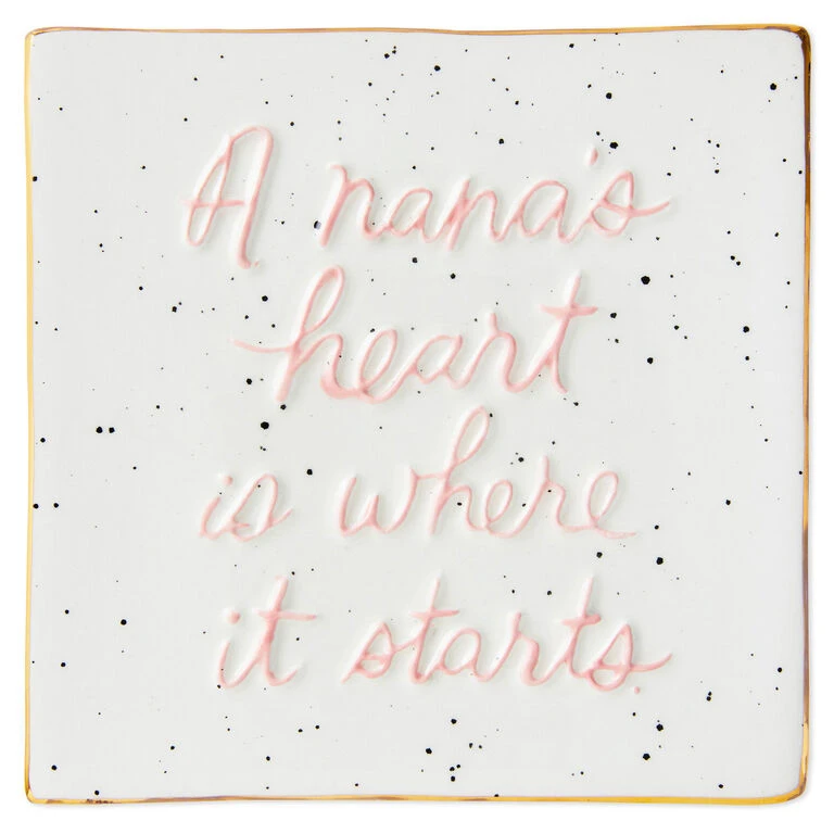 Hallmark A Nana's Heart Ceramic Tile Quote Sign, 6x6 3 Hallmark A Nana's Heart Ceramic Tile Quote Sign, 6x6