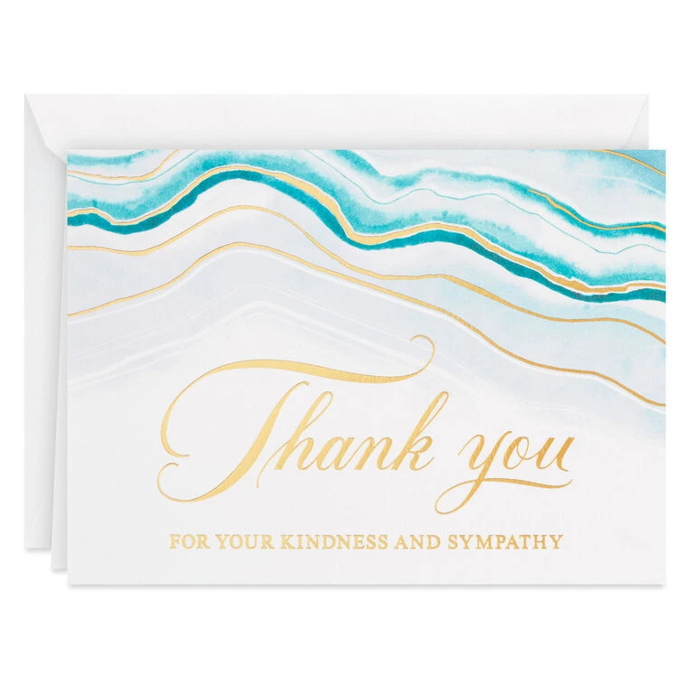 Hallmark Abstract Waves Boxed Blank Sympathy Thank-You Notes, Pack Of 20 4 Hallmark Abstract Waves Boxed Blank Sympathy Thank-You Notes, Pack Of 20 - Image 2