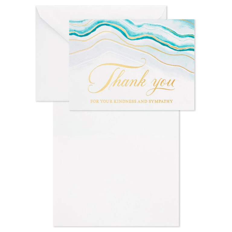 Hallmark Abstract Waves Boxed Blank Sympathy Thank-You Notes, Pack Of 20 5 Hallmark Abstract Waves Boxed Blank Sympathy Thank-You Notes, Pack Of 20 - Image 3