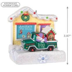 Hallmark Happy Holiday Parade Collection Anita's Pet Shop Musical Ornament With Light 10 Hallmark Happy Holiday Parade Collection Anita's Pet Shop Musical Ornament With Light -Hallmark Sales Store Anitas Pet Shop Store and Truck Keepsake Ornament 3499QGO2519 03