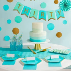 Hallmark Color Pop 60-Piece Tableware Premium Party Kit, Aqua Hexagon 7 Hallmark Color Pop 60-Piece Tableware Premium Party Kit, Aqua Hexagon -Hallmark Sales Store Aqua Hexagon Shape Plates Party in a Box Supplies 5CLP1011 03