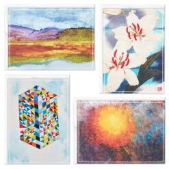 Hallmark ArtLifting Nature And Abstracts Blank Note Cards Assortment, Box Of 24 12 Hallmark ArtLifting Nature And Abstracts Blank Note Cards Assortment, Box Of 24 -Hallmark Sales Store ArtLifting Nature Art Assorted Boxed Blank Cards 3SOM1334 03