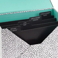 Hallmark Assorted All-Occasion Handmade Greeting Cards In Black Scattered Dot Organizer -Hallmark Sales Store Assorted AllOccasion Greeting Cards in Organizer 5EBN1121 06