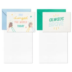 Hallmark Little World Changers™ Assorted Blank Note Cards In Caddy, Pack Of 24 -Hallmark Sales Store Assorted Kids Blank Note Cards in Caddy 3SOM1188 03