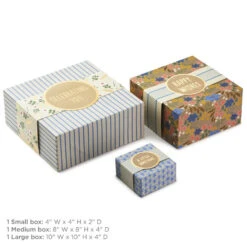 Hallmark 4", 8" And 10" Floral 3-Pack Gift Boxes With Bands 11 Hallmark 4", 8" And 10" Floral 3-Pack Gift Boxes With Bands -Hallmark Sales Store Assorted Sizes Floral Gift Boxes With Bands 5EBC1230 04