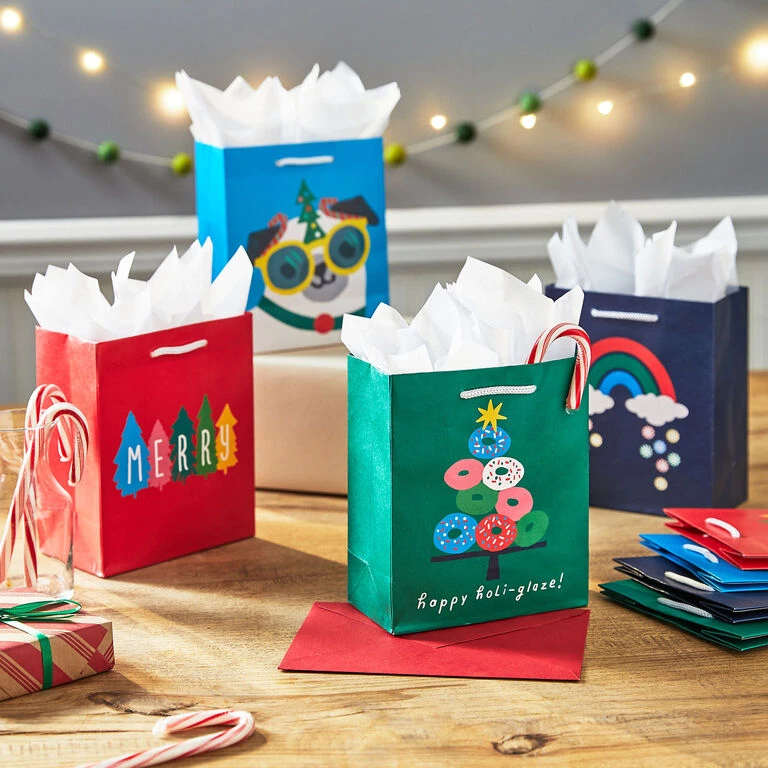 Hallmark 6.5" Sweet Surprises 8-Pack Small Christmas Gift Bags Assortment 4 Hallmark 6.5" Sweet Surprises 8-Pack Small Christmas Gift Bags Assortment - Image 2