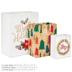 Hallmark Assorted Holiday Merry 8-Pack Small, Medium And Large Christmas Gift Bags 10 Hallmark Assorted Holiday Merry 8-Pack Small, Medium And Large Christmas Gift Bags -Hallmark Sales Store Assorted Small Large Holiday Prints Christmas Gift Bags 5XGB1412 03