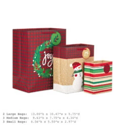 Hallmark Assorted Rustic Designs 8-Pack Small, Medium And Large Christmas Gift Bags 10 Hallmark Assorted Rustic Designs 8-Pack Small, Medium And Large Christmas Gift Bags -Hallmark Sales Store Assorted Small Large Rustic Christmas Gift Bags 5XGB4894 03
