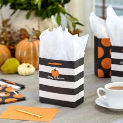 Hallmark 6.5" Assorted 8-Pack Stylish Halloween Small Gift Bags -Hallmark Sales Store Assorted Stylish Halloween Small Gift Bags 5HGB1880 02