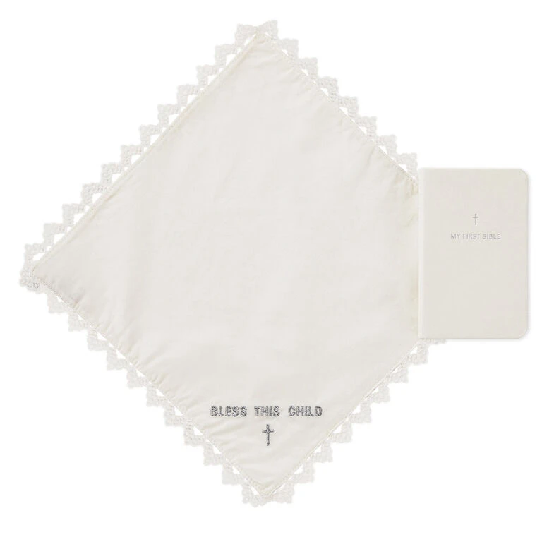 Hallmark Commemorative Handkerchief And First Bible Set 3 Hallmark Commemorative Handkerchief And First Bible Set