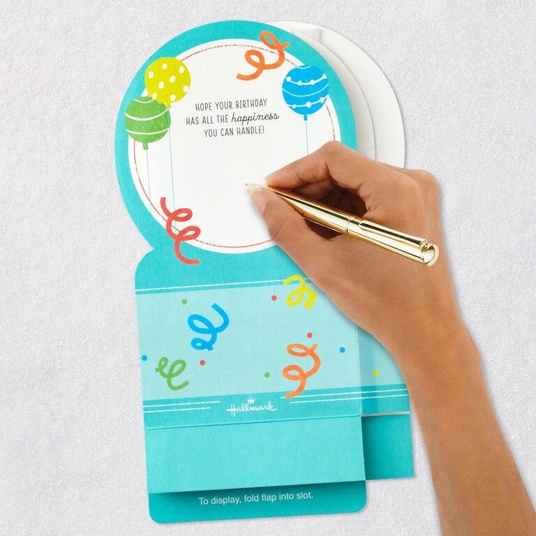Hallmark All The Happiness Snow Globe Musical 3D Birthday Card With Motion 8 Hallmark All The Happiness Snow Globe Musical 3D Birthday Card With Motion - Image 6