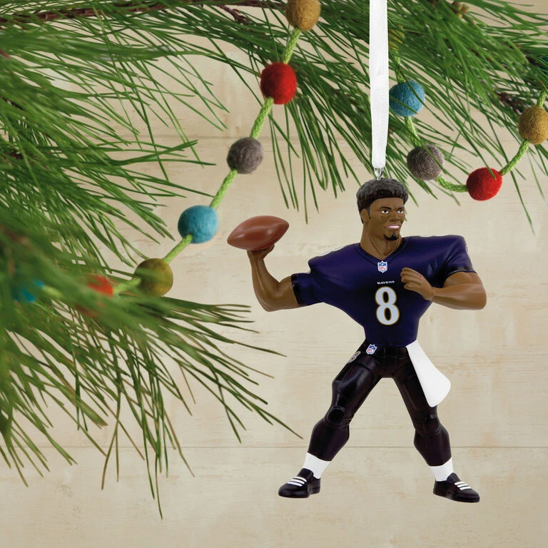 NFL Baltimore Ravens Lamar Jackson Hallmark Ornament 4 NFL Baltimore Ravens Lamar Jackson Hallmark Ornament - Image 2