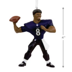 NFL Baltimore Ravens Lamar Jackson Hallmark Ornament 9 NFL Baltimore Ravens Lamar Jackson Hallmark Ornament -Hallmark Sales Store Baltimore Ravens Lamar Jackson Christmas Ornament 1OSL2097 03