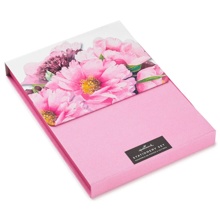 Hallmark Marjolein Bastin Pink Flowers Stationery Set, 40 Sheets 3 Hallmark Marjolein Bastin Pink Flowers Stationery Set, 40 Sheets