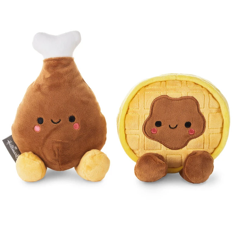 Hallmark Better Together Chicken And Waffle Magnetic Plush, 6.75" 4 Hallmark Better Together Chicken And Waffle Magnetic Plush, 6.75" - Image 2