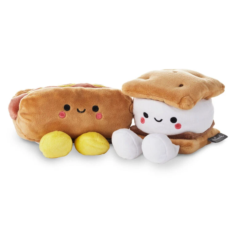Hallmark Better Together Hot Dog And S'More Magnetic Plush, 4" 3 Hallmark Better Together Hot Dog And S'More Magnetic Plush, 4"