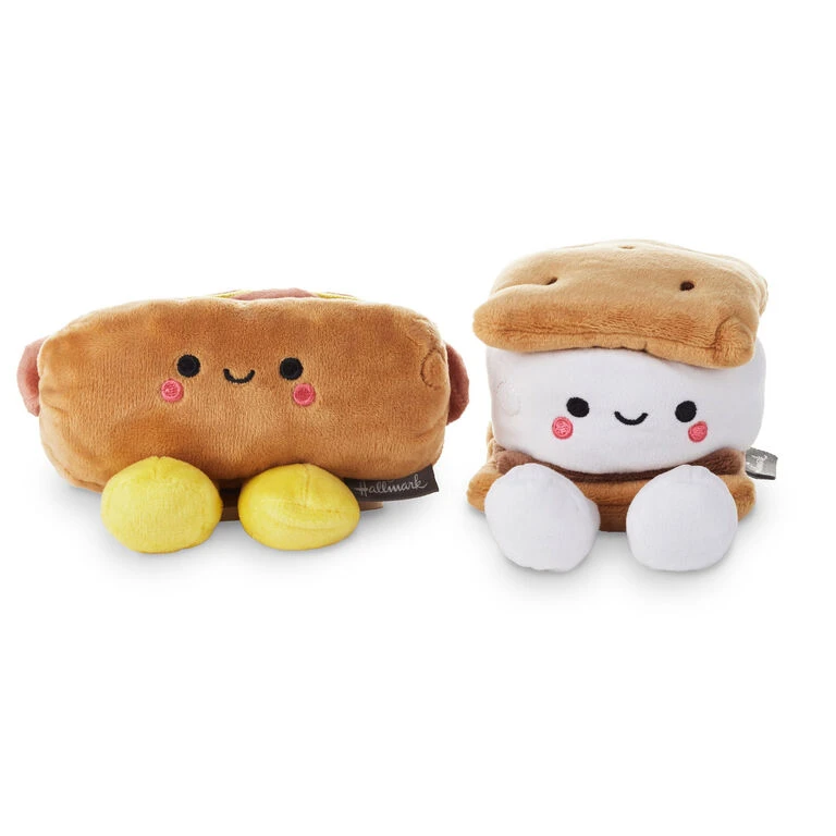 Hallmark Better Together Hot Dog And S'More Magnetic Plush, 4" 4 Hallmark Better Together Hot Dog And S'More Magnetic Plush, 4" - Image 2