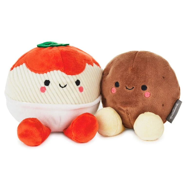 Hallmark Better Together Spaghetti And Meatball Magnetic Plush, 4.75" 3 Hallmark Better Together Spaghetti And Meatball Magnetic Plush, 4.75"