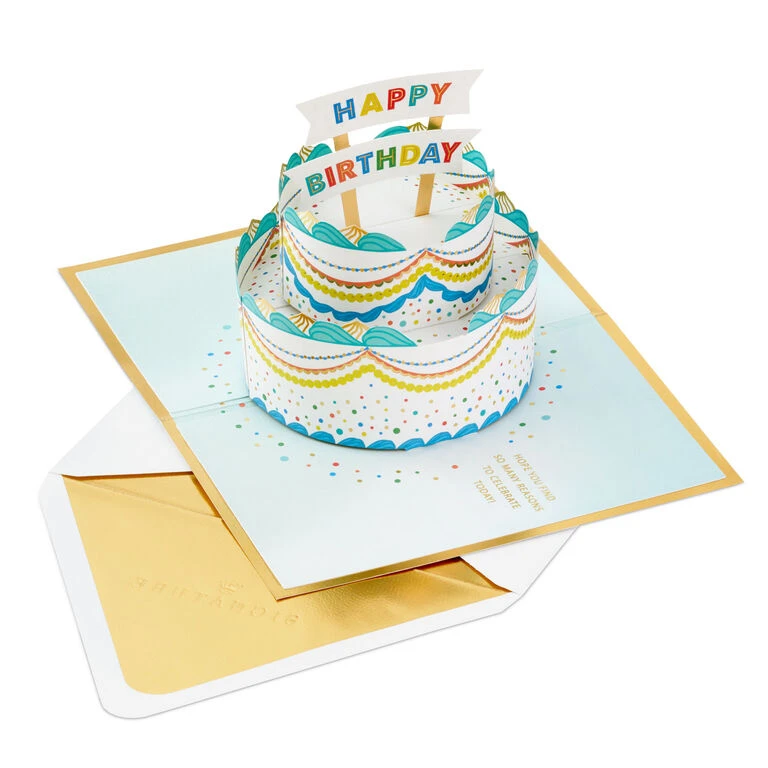 Hallmark Celebrating You Cake 3D Pop-Up Birthday Card 4 Hallmark Celebrating You Cake 3D Pop-Up Birthday Card - Image 2