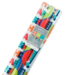 Hallmark Birthday Celebration 3-Pack Reversible Wrapping Paper 15 Hallmark Birthday Celebration 3-Pack Reversible Wrapping Paper -Hallmark Sales Store Birthday Celebration 3Pack Reversible Wrapping Paper 5EWR2946 07
