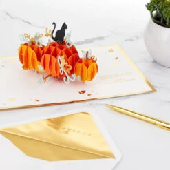 Hallmark Fun And Frightful 3D Pop-Up Halloween Card 19 Hallmark Fun And Frightful 3D Pop-Up Halloween Card -Hallmark Sales Store Black Cat on Pumpkins 3D PopUp Halloween Card 1299IEH1003 08