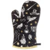Hallmark Harry Potter™ Magical Icons Oven Mitt -Hallmark Sales Store Black Oven Mitt With Harry Potter Icons Design 1HPO1102 01