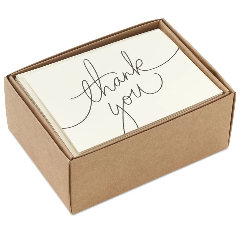 Hallmark Black Script Bulk Boxed Blank Thank-You Notes, Pack Of 40 6 Hallmark Black Script Bulk Boxed Blank Thank-You Notes, Pack Of 40 - Image 4