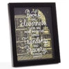 Hallmark Harry Potter™ Friendship And Bravery Hermione Granger™ Framed Quote Sign, 8x10 -Hallmark Sales Store Black and Gold Books and Hermione Quote Framed Sign 1HPO1085 01