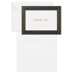 Hallmark Black And Gold Bulk Blank Thank-You Notes, Pack Of 50 12 Hallmark Black And Gold Bulk Blank Thank-You Notes, Pack Of 50 -Hallmark Sales Store Black and Gold Bulk Blank ThankYou Notes Assortment 1399WTU3882 03