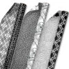 Hallmark Black And White Prints 3-Pack Reversible Wrapping Paper, 75 Sq. Ft. Total 1 Hallmark Black And White Prints 3-Pack Reversible Wrapping Paper, 75 Sq. Ft. Total -Hallmark Sales Store Black and White Prints 3Pack Reversible Gift Wrap 5EWR6401 01