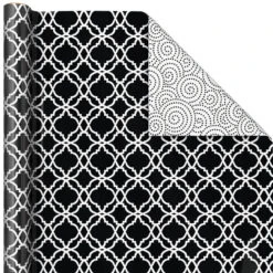 Hallmark Black And White Prints 3-Pack Reversible Wrapping Paper, 75 Sq. Ft. Total 14 Hallmark Black And White Prints 3-Pack Reversible Wrapping Paper, 75 Sq. Ft. Total -Hallmark Sales Store Black and White Prints 3Pack Reversible Gift Wrap 5EWR6401 06