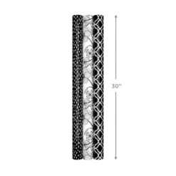 Hallmark Black And White Prints 3-Pack Reversible Wrapping Paper, 75 Sq. Ft. Total 15 Hallmark Black And White Prints 3-Pack Reversible Wrapping Paper, 75 Sq. Ft. Total -Hallmark Sales Store Black and White Prints 3Pack Reversible Gift Wrap 5EWR6401 07