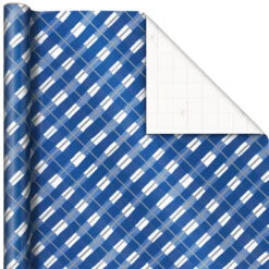Hallmark Blue And White 3-Pack Holiday Wrapping Paper Assortment, 120 Sq. Ft. -Hallmark Sales Store Blue and White Holiday Wrapping Paper Assortment 5JXW1256 04