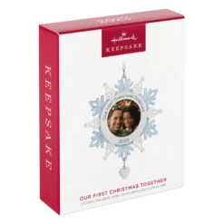 Hallmark Our First Christmas Together Snowflake 2023 Photo Frame Ornament 11 Hallmark Our First Christmas Together Snowflake 2023 Photo Frame Ornament -Hallmark Sales Store BlueWhite Snowflake Picture Frame Keepsake Ornament 1699QGO2879 04