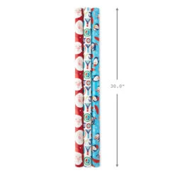 Hallmark Bright Joy 3-Pack Kids Reversible Christmas Wrapping Paper Assortment, 120 Sq. Ft. 10 Hallmark Bright Joy 3-Pack Kids Reversible Christmas Wrapping Paper Assortment, 120 Sq. Ft. -Hallmark Sales Store Bright Assorted Kids Reversible Christmas Gift Wrap 5JXW1030 03