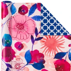 Hallmark Bright Florals 3-Pack Reversible Wrapping Paper, 120 Sq. Ft. Total 14 Hallmark Bright Florals 3-Pack Reversible Wrapping Paper, 120 Sq. Ft. Total -Hallmark Sales Store Bright Flowers 3Pack Reversible Wrapping Paper 5EWR2433 06