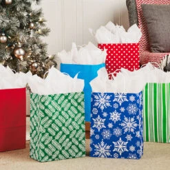 Hallmark 13" Bright Fun 12-Pack Assorted Christmas Gift Bags -Hallmark Sales Store Bright Fun 12 Assorted Large Christmas Gift Bags 5XGB2812 02