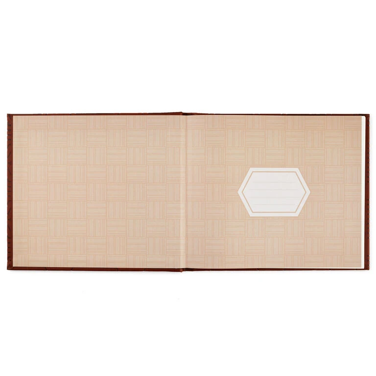 Hallmark Brown Hexagonal Pattern Guest Book 4 Hallmark Brown Hexagonal Pattern Guest Book - Image 2