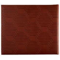 Hallmark Brown Hexagonal Pattern Guest Book 9 Hallmark Brown Hexagonal Pattern Guest Book -Hallmark Sales Store Brown Faux Leather Geometric Pattern Guest Book 1EDY3152 04
