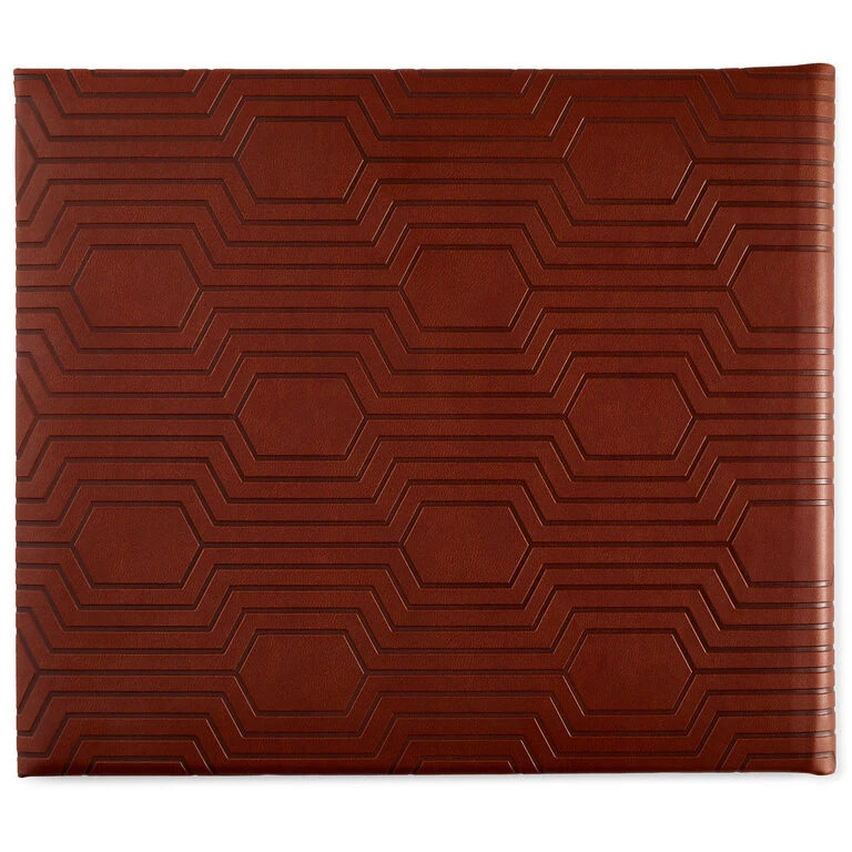 Hallmark Brown Hexagonal Pattern Guest Book 6 Hallmark Brown Hexagonal Pattern Guest Book - Image 4