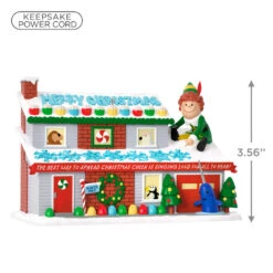 Hallmark Elf Crazy Christmas Cheer Musical Ornament With Light 10 Hallmark Elf Crazy Christmas Cheer Musical Ornament With Light -Hallmark Sales Store Buddy the Elf on Christmas House Keepsake Ornament 3999QXI7069 03
