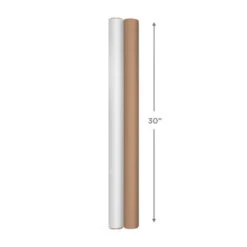 Hallmark Bulk Kraft Paper And White 2-Pack Wrapping Paper, 160 Sq. Ft. Total 8 Hallmark Bulk Kraft Paper And White 2-Pack Wrapping Paper, 160 Sq. Ft. Total -Hallmark Sales Store Bulk Brown and White Kraft Paper Wrapping Paper 5EWR2654 03