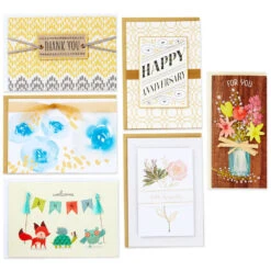 Hallmark Premium Assorted Handmade All-Occasion Cards In Leaf Print Organizer, Box Of 24 17 Hallmark Premium Assorted Handmade All-Occasion Cards In Leaf Print Organizer, Box Of 24 -Hallmark Sales Store Bulk Handmade AllOccasion Cards in Storage Box 5EDX1107 06