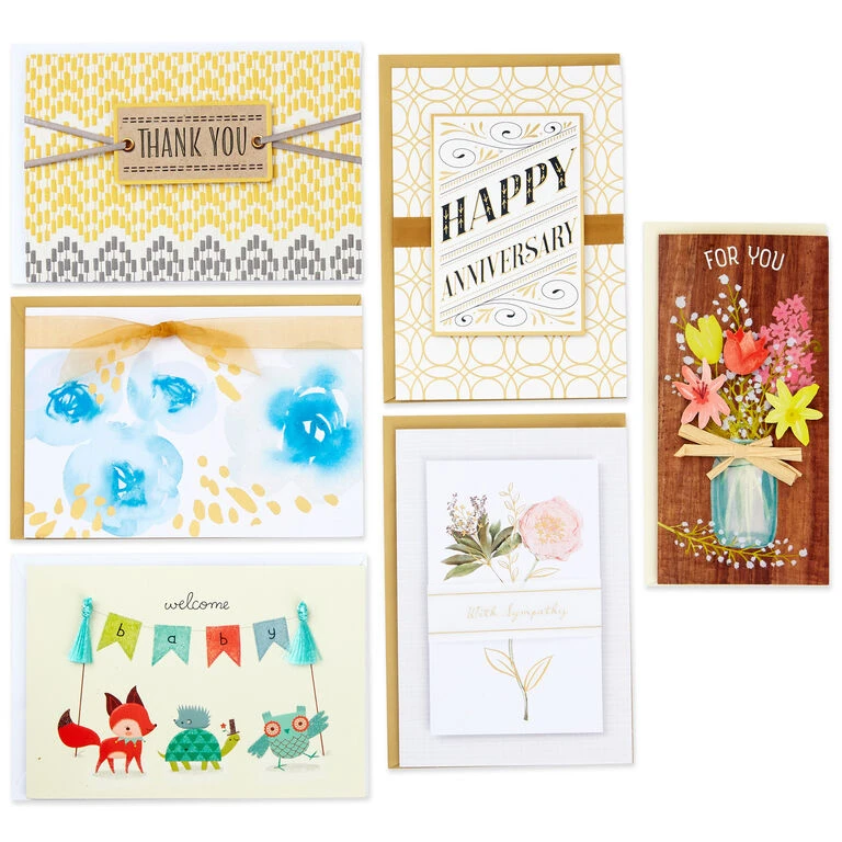 Hallmark Premium Assorted Handmade All-Occasion Cards In Leaf Print Organizer, Box Of 24 8 Hallmark Premium Assorted Handmade All-Occasion Cards In Leaf Print Organizer, Box Of 24 - Image 6