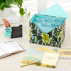 Hallmark Premium Assorted Handmade All-Occasion Cards In Leaf Print Organizer, Box Of 24 21 Hallmark Premium Assorted Handmade All-Occasion Cards In Leaf Print Organizer, Box Of 24 -Hallmark Sales Store Bulk Handmade AllOccasion Cards in Storage Box 5EDX1107 10