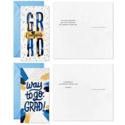 Hallmark Festive Grad Wishes Graduation Cards Assortment, Pack Of 36 -Hallmark Sales Store Casual Painted Money Holder Graduation Cards Assortment 5GEY2015 04